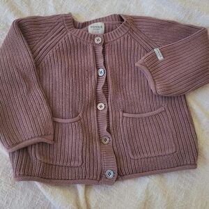 DONSJE Amsterdam knit purple cardigan 2/3 years